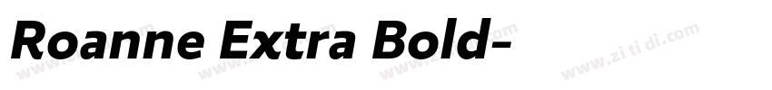 Roanne Extra Bold字体转换
